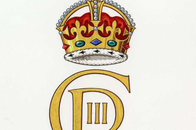 Photo issued by Buckingham Palace of the new cypher that will be used by King Charles III. Issue date: Monday September 26, 2022.