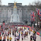 Runners completing the London Marathon in April 2013