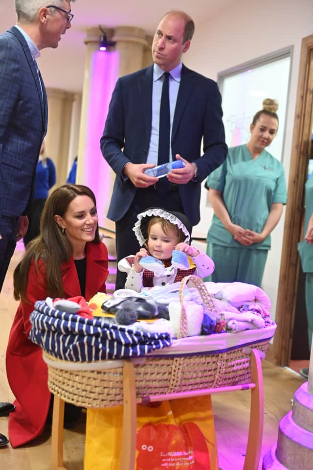 Princess Kate was praised for her interactions with Charlotte as they helped pack support bags