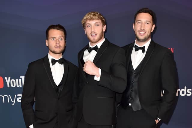  (L-R) Spencer Taylor, Logan Paul and Mike Majlak attend The 9th Annual Streamy Awards on December 13, 2019 in Los Angeles, California. (Photo by Alberto E. Rodriguez/Getty Images for dick clark productions )