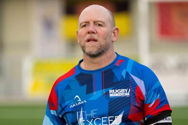 Mike Tindall during a Battle of the Balls fundraiser football match between Gloucester City Legends and Rugby for Heroes. (Photo by Matthew Horwood/Getty Images)