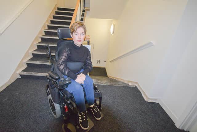 Sarah Rennie, who uses a wheelchair, has created her own fire evacuation plan. 
