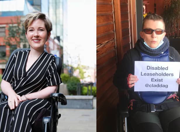 <p>Sarah Rennie (left) and Georgie Hulme (right) are taking legal action against the Government for failing to implement evacuation plans after the Grenfell Tower fire. </p>