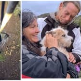 A dog has been rescued by volunteers after spending over 26 hours - down an old mining shaft.