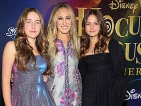 (L-R) Marion Loretta Elwell Broderick, Sarah Jessica Parker, and Tabitha Hodge Broderick attend  Disney's "Hocus Pocus 2" premiere at AMC Lincoln Square Theater on September 27, 2022 in New York City. (Photo by Dia Dipasupil/Getty Images)