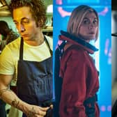 Jeremy Allen White as Carmy in The Bear, Jodie Whittaker as the Doctor in Doctor Who, and Volker Bruch as Gereon Rath in Babylon Berlin (Credit: FX; BBC One; Sky UK)