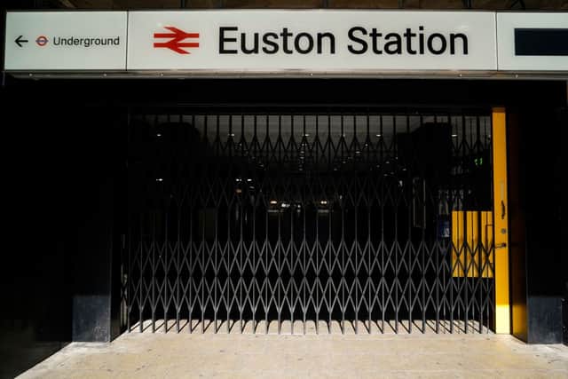 Key routes into and out of London have had to be suspended due to the national rail strike (image: AFP/Getty Images)