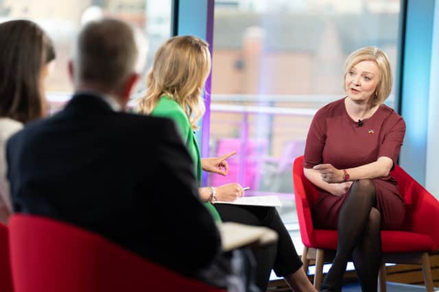 <p>Laura Kuenssberg interviews Prime Minister Liz Truss on the BBC1 current affairs programme, Sunday with Laura Kuenssberg</p>