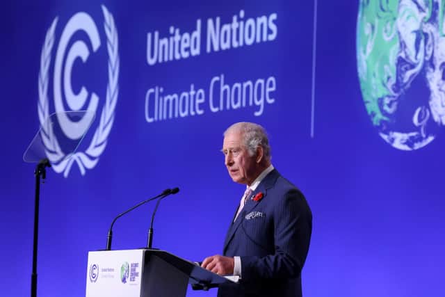 King Charles delivers a speech at Cop 26 as Prince of Wales in 2021 (Pic: Getty Images)