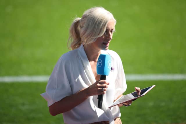  BT Sport presenter Lynsey Hipgrave during a Premier League match. Credit: Marc Atkins/Getty Images