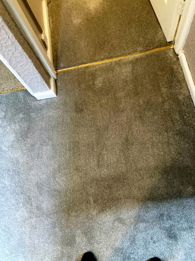  Footprints on the carpet.