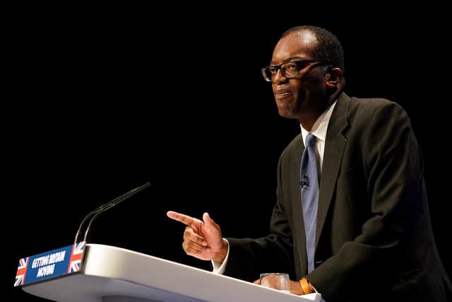 Kwasi Kwarteng delivering a speech at the Conservative Party Conference (Pic: Getty Images)