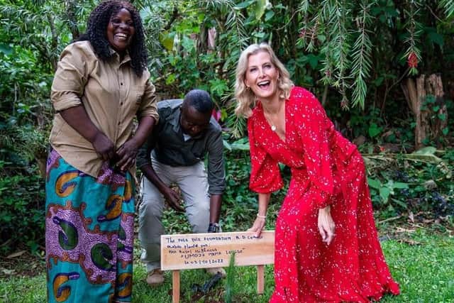 Sophie, Countess of Wessex dons a £38 dress for her trip to the Pole Pole foundation in Bukavu, in South Kivu Province. (Credit PA)