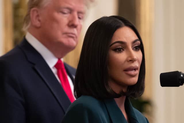  Kim Kardashian  and US President Donald Trump (Getty Images) 