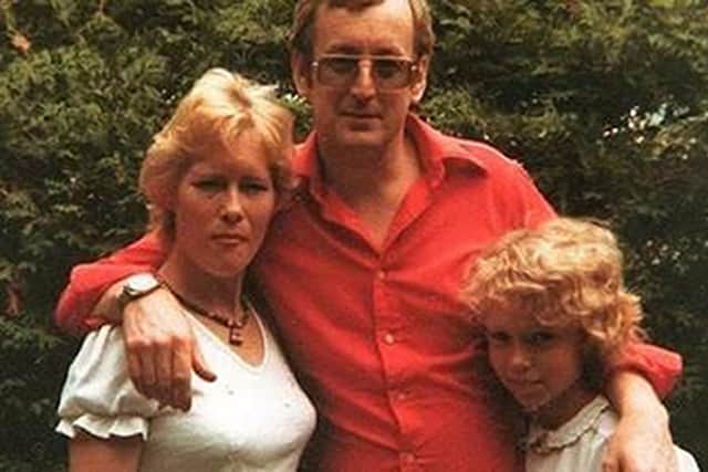 Left to right: Carole Packman, Russell Causley, her husband who murdered her and has never told their daughter, right, Sam Gillingham, what he did with the body. Credit: PA