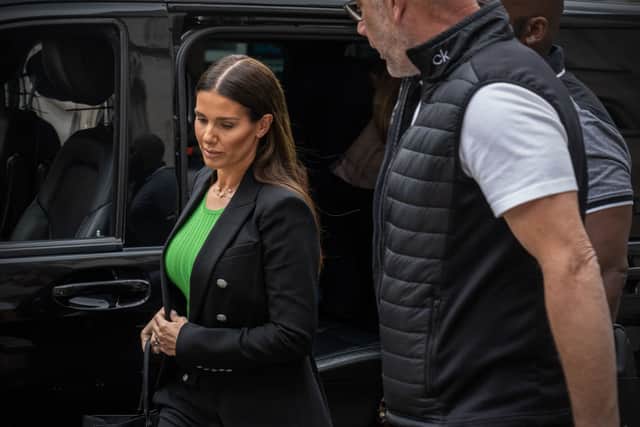 Rebekah Vardy arrives at the Royal Courts of Justice on May 19, 2022 in London. Credit: Getty Images