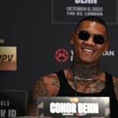 Conor Benn at the Eubank Jr/Benn Press Conference in August 2022