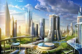 An artist’s impression of Neom City.