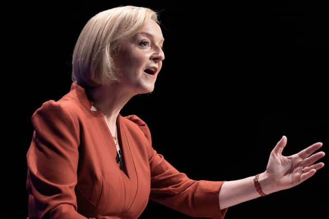 Liz Truss’ keynote speech at the Tory annual conference lasted just over half an hour. Credit: PA