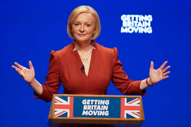 Liz Truss told voters she was “on their side” during her keynote speech at the Conservative Party’s annual conference. Credit: PA