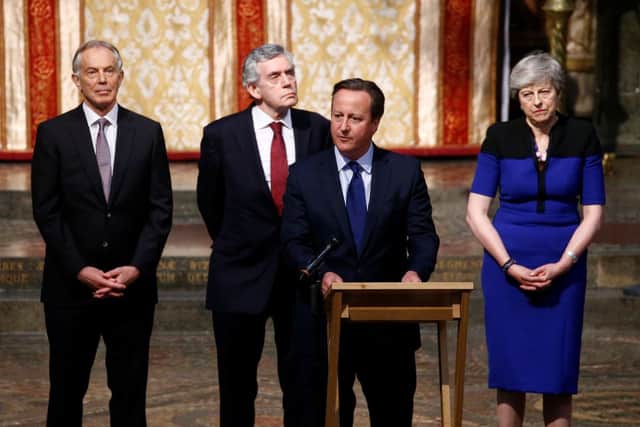 Former prime ministers Gordon Brown and Theresa May also reportedly attended state schools. Credit: Getty Images