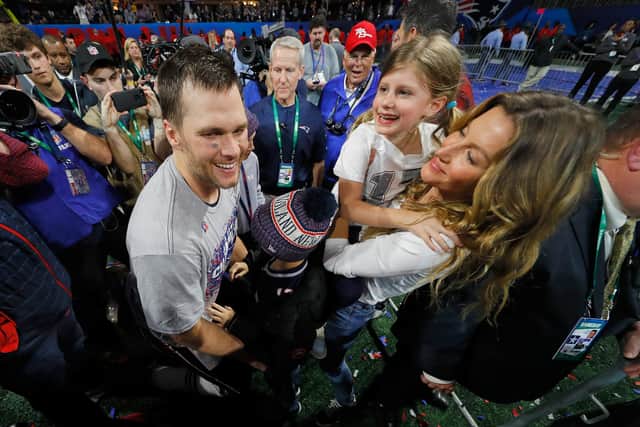 Tom Brady, Gisele and their children Vivian and Benjamin celebrate after Super Bowl LIII (Pic: Getty Images)