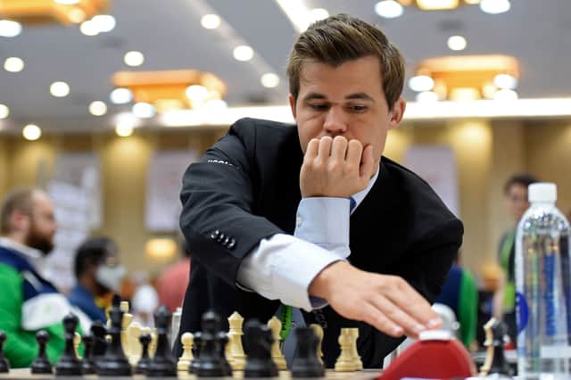 World chess champion Magnus Carlsen has accused Hans Niemann of cheating in a match. (Credit: Getty Images)