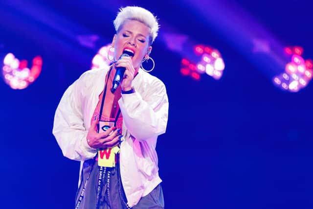 Pink performs an intimate show at Yaamava Theater at Yaamava Resort & Casino on September 29, 2022 in Highland, California. (Photo by Rich Polk/Getty Images for Yaamava’ Resort & Casino)