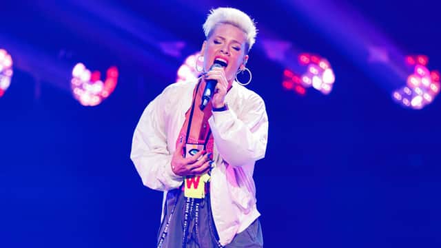 Pink performs an intimate show at Yaamava Theater at Yaamava Resort & Casino on September 29, 2022 in Highland, California. (Photo by Rich Polk/Getty Images for Yaamava’ Resort & Casino)