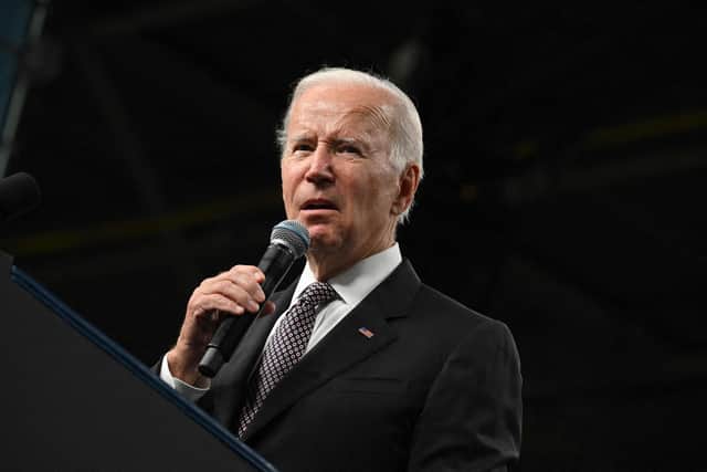 Joe Biden has warned that the nuclear risk level is at ‘Armageddon’ for the first time since the 1962 Cuban Missile Crisis. (Credit: Getty Images)