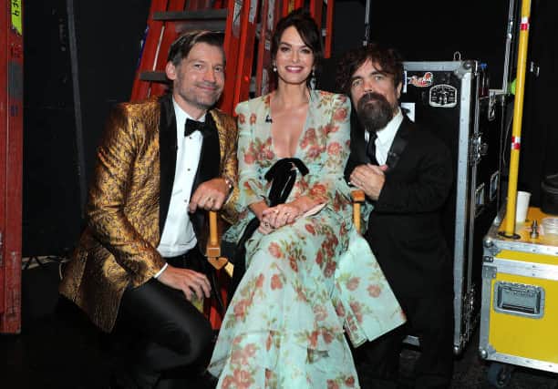 Lena’s on-screen brothers Peter Dinklage and Nikolaj Coster-Waldau were in attendance to her secret wedding (Pic:Getty)