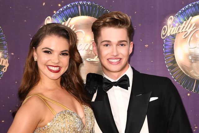 Dancers AJ Pritchard and Chloe Hewitt attend the 'Strictly Come Dancing 2017' red carpet launch at The Piazza on August 28, 2017