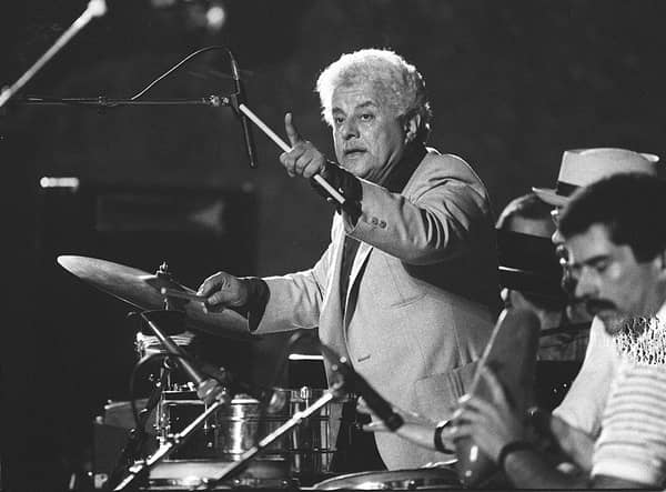 A picture dated 10 July 1983 showing legendary Puerto Rican “drum king” Tito Puente performing on the French Riviera in Nice (Photo: AFP/AFP via Getty Images)