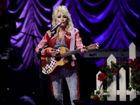  Dolly Parton performs on stage at ACL Live during Blockchain Creative Labsâ Dollyverse event at SXSW during the 2022 SXSW Conference and Festivals  on March 18, 2022 in Austin, Texas. (Photo by Michael Loccisano/Getty Images for SXSW)