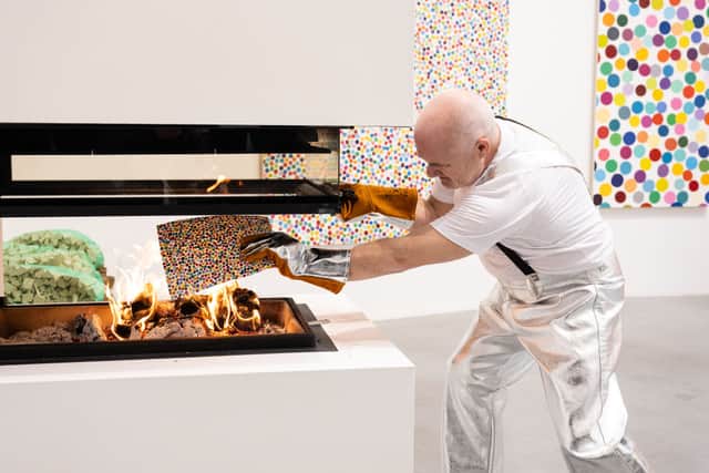 Hirst will burn over 4,851 physical artworks which correspond to NFTs that collectors decided to keep (Photo: Jeff Spicer/Getty Images)