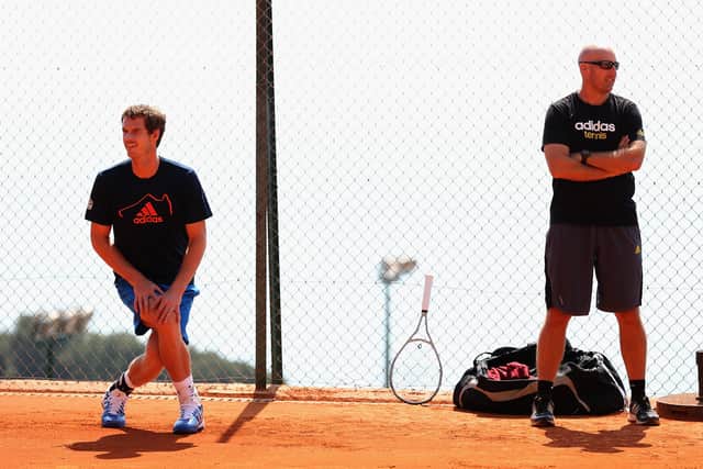 Jez Green (R) with Andy Murray in 2013