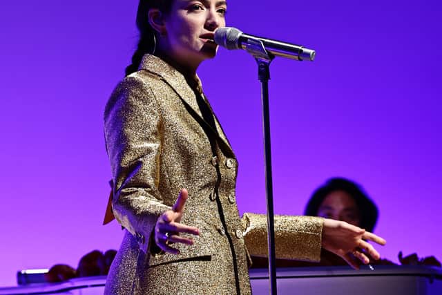 Lorde performs onstage at the 2021 Guggenheim International Gala on November 17, 2021 in New York City. (Photo by Dimitrios Kambouris/Getty Images for Solomon R. Guggenheim Museum)