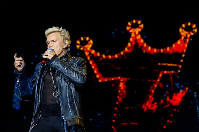 Billy Idol performs at the Mundo Stage during the Rock in Rio Festival 2022