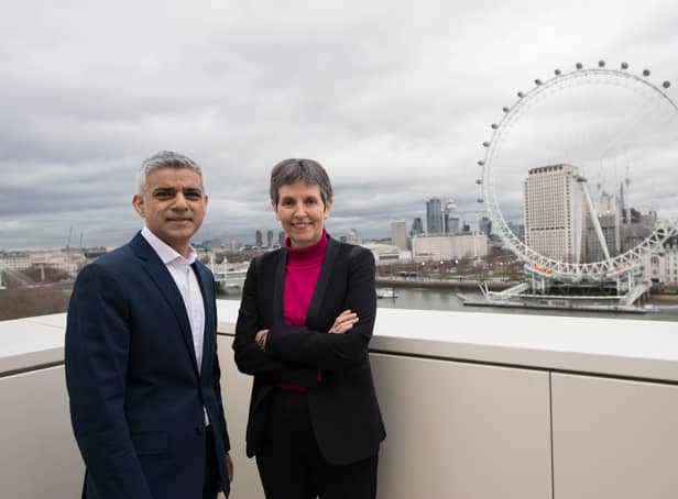<p>Sadiq Khan and Dame Cressida Dick on her appointment as Met Police commissioner. Photo: Getty</p>