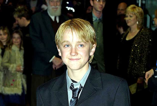 Tom Felton, who plays Draco, arrives for the world premiere of “Harry Potter and the Philosopher’s Stone” November 4, 2001 in London. (Photo by Anthony Harvey/Getty Images)