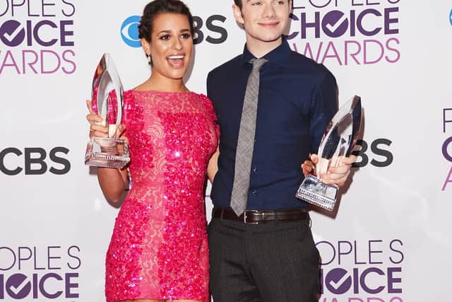 Chris Colfer and Lea Michele starred in the TV series Glee (Getty Images)