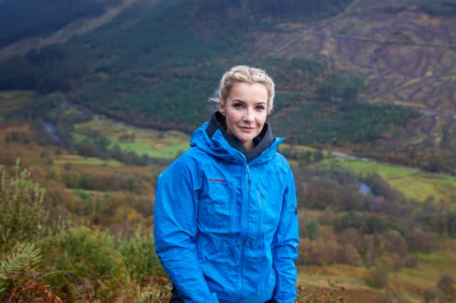 Helen Skelton leads a group of young people from the PEEK Project in Glasgow to the summit of Ben Nevis on October 11, 2019