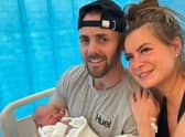 Tayah Victoria gave birth to Beau Emily Aveling at Doncaster hospital, alongside fiancé Adam Aveling. (Credit @tayahvictoria Instagram)