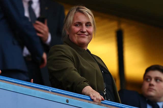 Manager of Chelsea Women, Emma Hayes, has said that she is in recovery after having an emergency hysterectomy as part of her ongoing battle with endometriosis (Photo by ADRIAN DENNIS/AFP via Getty Images)