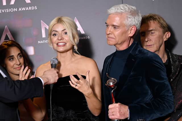 Holly Willoughby and Phillip Schofield after winning the Best Daytime award for This Morning (Pic: Gareth Cattermole/Getty Images)