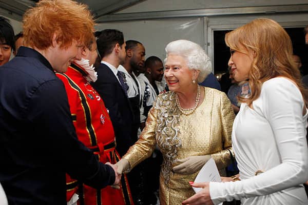 Ed Sheeran meeting the Queen after the Diamond Jubilee (Pic:Getty)