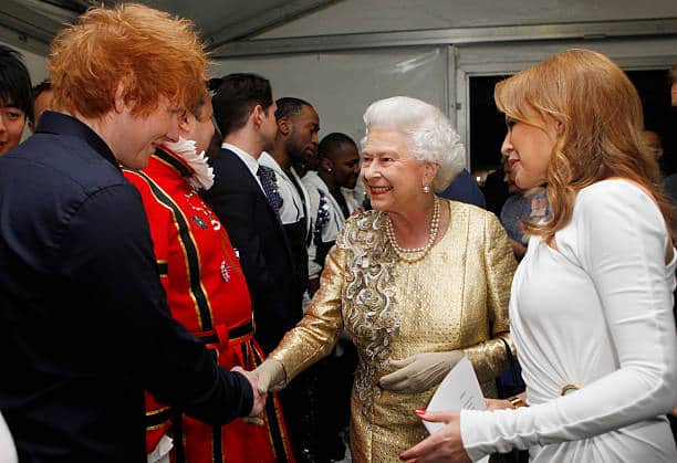 Ed Sheeran meeting the Queen after the Diamond Jubilee (Pic:Getty)