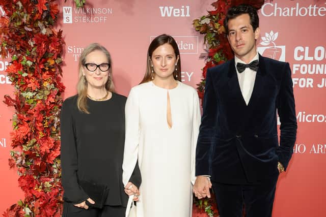 Meryl Streep, Grace Gummer and Mark Ronson attend the Clooney Foundation For Justice Inaugural Albie Awards at New York Public Library on September 29, 2022 in New York City. (Photo by Dimitrios Kambouris/Getty Images for Albie Awards)
