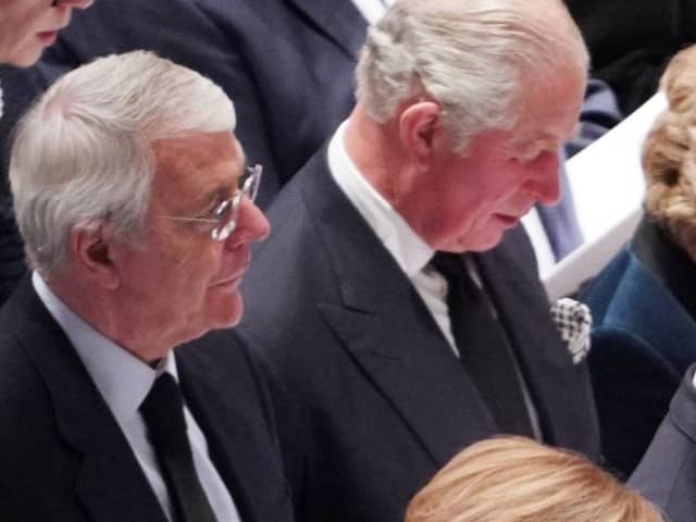 Sir John Major and King Charles III attending the funeral service for former US president George H. W. Bush in December 2018 (Photo: MANDEL NGAN/AFP via Getty Images)