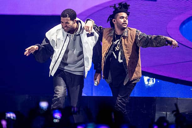 Canadian musicians The Weeknd and Drake, who have previously collaborated, are boycotting Grammys for a second year (Pic:Wire)
